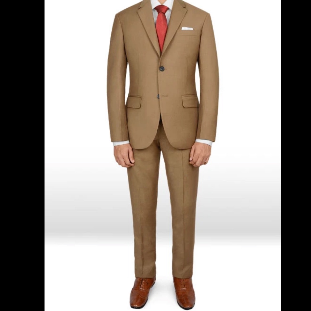 Paul Betenly Tan Wool Suit